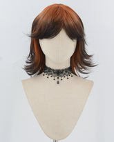 Orange Ombre Black Short Synthetic Wig HW697