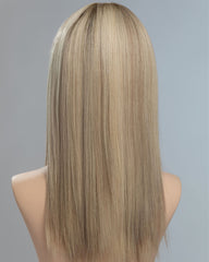 Blonde Brown Straight Human Hair Wig HT039
