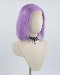 Purple Short Human Hair Wig HT013