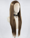 Light Brown Straight Synthetic Lace Front Wig WW684