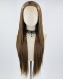 Light Brown Straight Synthetic Lace Front Wig WW684