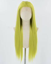 Light Green Long Synthetic Lace Front Wig WW865