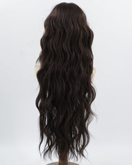Brown Black Long Curly Synthetic Wig HW799