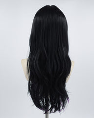 Purple Streaked Black Synthetic Wig HW247
