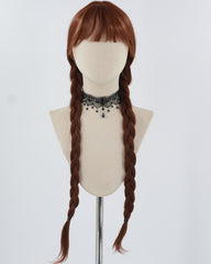 Long Brown Braid Synthetic Wig HW534