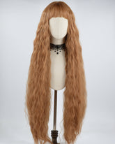 38Inches Long Brown Curly Synthetic Wig HW317