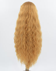 Long Brown Orange Curly Synthetic Lace Front Wig WW764