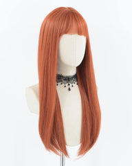 Copper Orange Long Synthetic Wig HW476