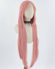 35 Inch Long Pink Cosplay Synthetic Lace Front Wig WW766