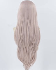 Long Pink Synthetic Lace Front Wig WW847