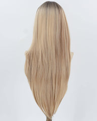 32inch Long Ombre Blonde Synthetic Wig HW662
