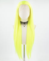 Neon Green Long Straight Synthetic Lace Front Wig WW704