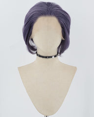 Purple Short Synthetic Lace Front Men's Wig MW028