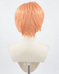 Orange Short Synthetic Lace Front Men's Wig MW007