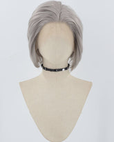 Grey Short Synthetic Lace Front Men's Wig MW024