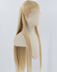 Mixed Blonde Straight Synthetic Lace Front Men's Wig MW059