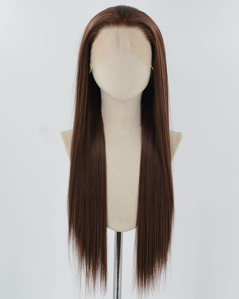 Mixed Brown Synthetic Lace Front Wig WW862
