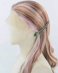 Mixed Pink Brown Synthetic Lace Front Wig WW907