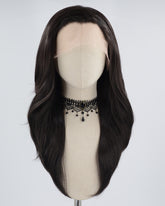 Natural Black Wavy Synthetic Lace Front Wig WW606