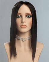 Natural Black Straight Human Hair Wig HT038
