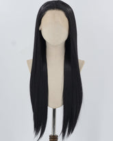 Natural Black Long Straight Synthetic Lace Front Wig WW894