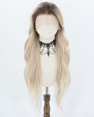 Ombre Blonde Long Wavy Synthetic Lace Front Wig WW1063