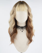 Ombre Blonde Brown Curly Synthetic Wig HW456