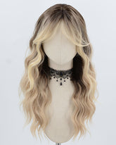 Ombre Blonde Curly Synthetic Wig HW777