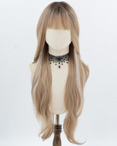 Long Ombre Blonde White Synthetic Wig HW800