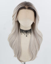 Ombre Grey Blonde Synthetic Lace Front Wig WW1006