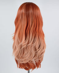 Ombre Dark Orange Synthetic Lace Front Wig WW611