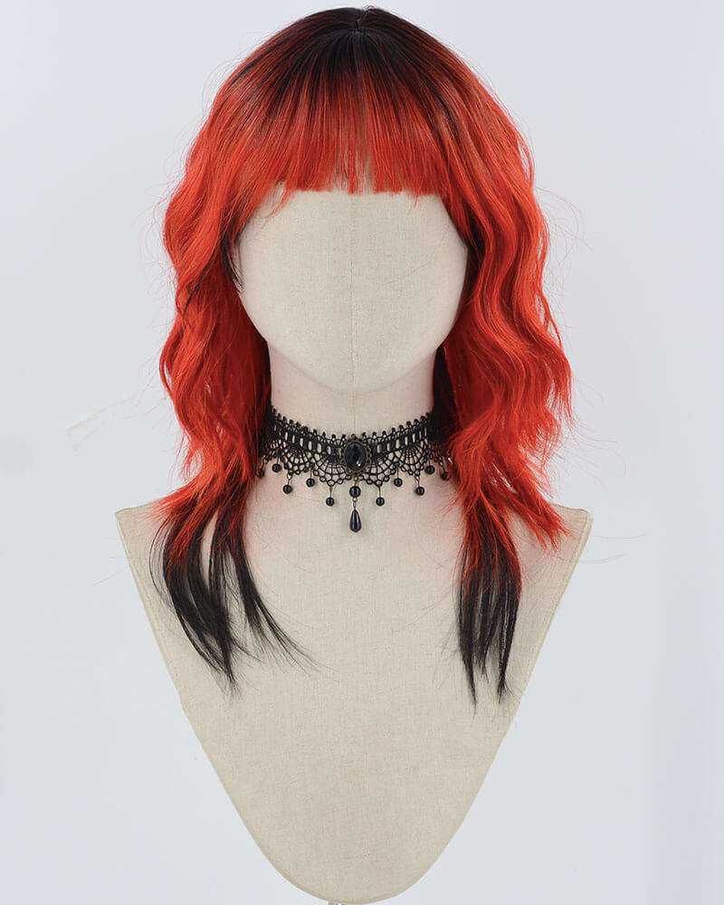 Black ombre Red Synthetic Wig HW638