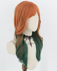 Orange Green Wavy Synthetic Wig HW881