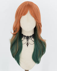 Orange Green Wavy Synthetic Wig HW881