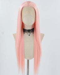 Pink Synthetic Lace Front Wig WW795