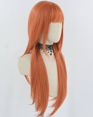 Long Orange Synthetic Wig HW694