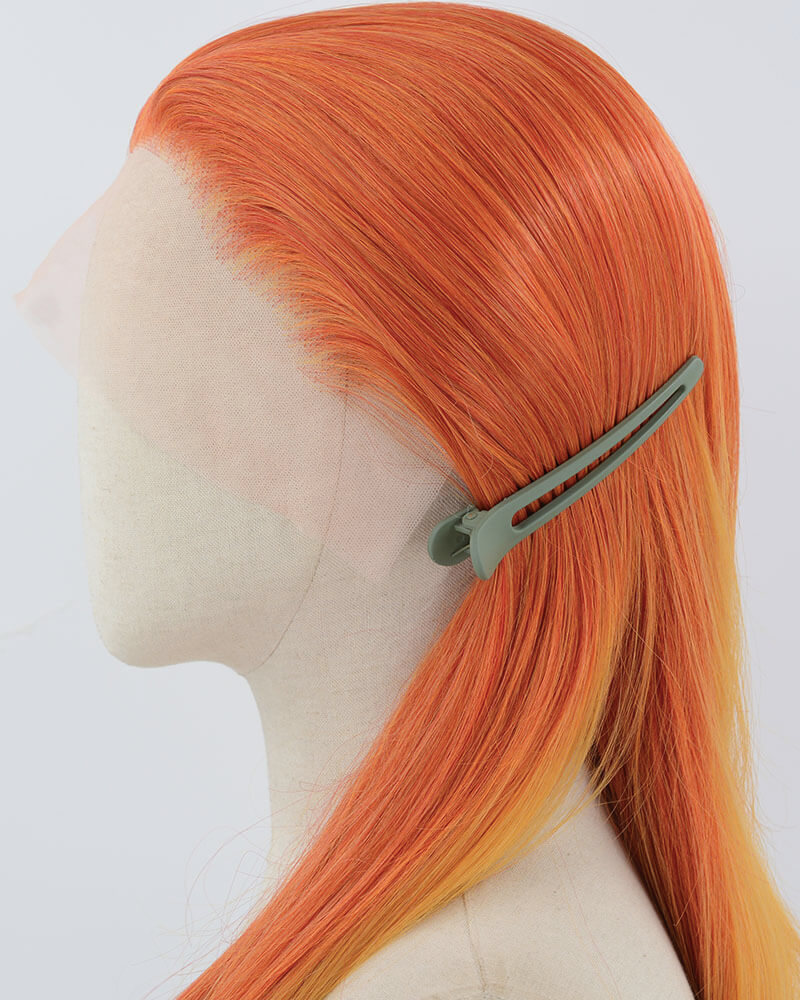 Mixed Orange Synthetic Lace Front Wig WW012