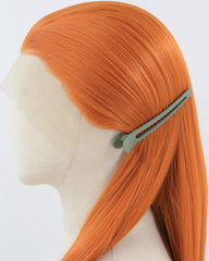 Orange Long Yaki Synthetic Lace Front Wig WW897