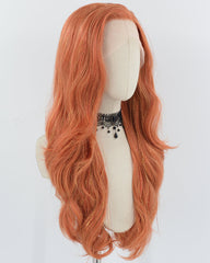 Orange Tinsel Synthetic Lace Front Wig WW756