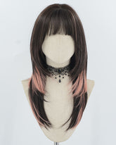 Brown Pink Synthetic Wig HW747