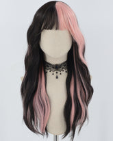 Pink Black Synthetic Wig HW622