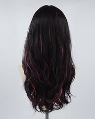 Red Black Wavy Synthetic Wig HW238