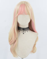 Pink Blonde Synthetic Wig HW757