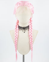 Pink Braid Synthetic Lace Front Wig WW680