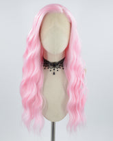 Pink Curly Synthetic Lace Front Wig WW653
