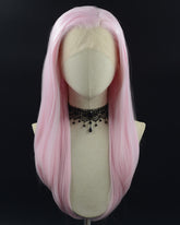 Pink Glow in the Dark Synthetic Lace Front Wig WW573