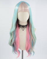 Green Rainbow Long Synthetic Wig HW300