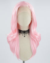 Pink Wavy Synthetic Lace Front Wig WW612