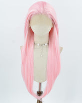 Pink Straight Synthetic Lace Front Wig WW1017
