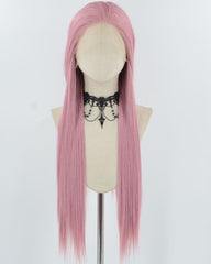 Pink Synthetic Lace Front Wig WW1034